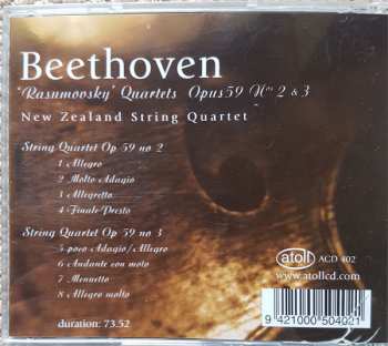 CD Ludwig van Beethoven: Rasumovsky Quartets Opus 59 Nos. 2 & 3