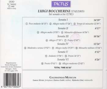 CD Luigi Boccherini: Sei Sonate A Tre (1781)
