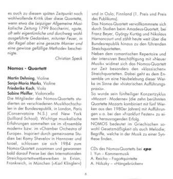 CD Luigi Boccherini: String Quartets Op. 32 Nos 4-6