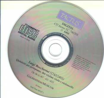 CD Luigi Boccherini: Quintetti - Op. 56