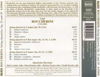 CD Luigi Boccherini: String Quartets, Op. 32 and Op. 39
