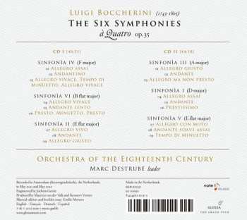 2CD Luigi Boccherini: The Six Symphonies à Quatro Op.35