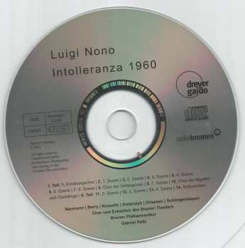 CD Luigi Nono: Intolleranza 1960