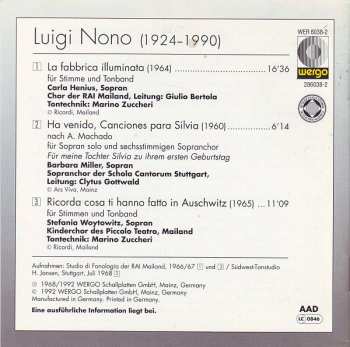CD Luigi Nono: La Fabbrica Illuminata / Ha Venido, Canciones Para Silvia / Ricorda Cosa Ti Hanno Fatto In Auschwitz