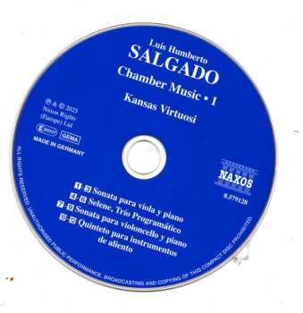 CD Luis Humberto Salgado: Chamber Music ● 1 - Viola Sonata, Selene, Cello Sonata, Woodwind Quintet