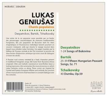 CD Lukas Geniusas: Chants Populaires