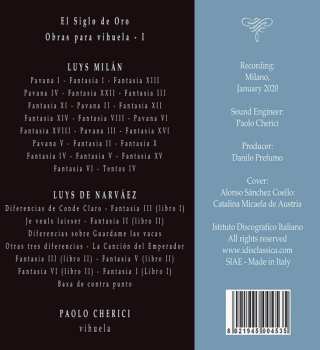 CD Paolo Cherici: El Siglo De Oro: Obras Para Vihuela - I