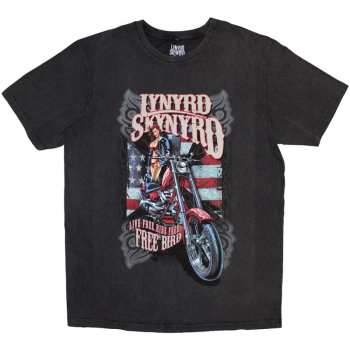 Merch Lynyrd Skynyrd: Stone Wash Póló Ride Free