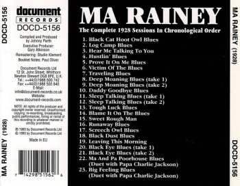 CD Ma Rainey: The Complete 1928 Sessions In Chronological Order