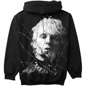 Merch Machine Gun Kelly: Machine Gun Kelly Unisex Pullover Hoodie: Cracked Glass (back Print) (small) S