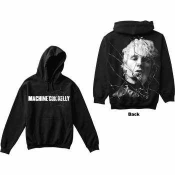 Merch Machine Gun Kelly: Machine Gun Kelly Unisex Pullover Hoodie: Cracked Glass (back Print) (small) S
