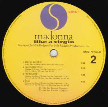 LP Madonna: Like A Virgin