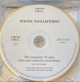 3CD/Dobozkészlet Magda Tagliaferro: The Complete 78-rpm Solo And Concerto Recordings