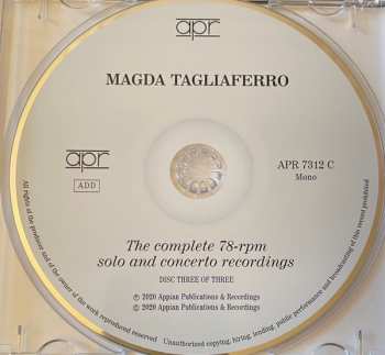 3CD/Dobozkészlet Magda Tagliaferro: The Complete 78-rpm Solo And Concerto Recordings