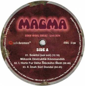 2LP Magma: Zühn Ẁöhl Ünsaï - Live 1974 LTD