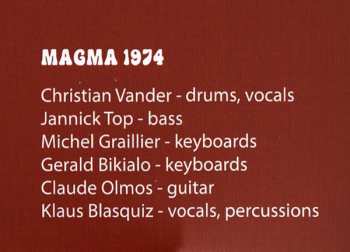 2LP Magma: Zühn Ẁöhl Ünsaï - Live 1974 LTD