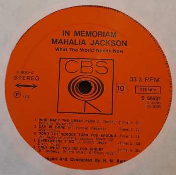 5LP/Dobozkészlet Mahalia Jackson: In Memoriam (5xLP + BOX + INSERT) (JINÉ ŠTÍTKY)