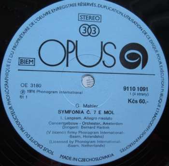 2LP/Dobozkészlet Gustav Mahler: Symphony No. 7