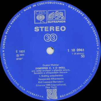 2LP/Dobozkészlet Leonard Bernstein: Symfonie Č.3, D Moll