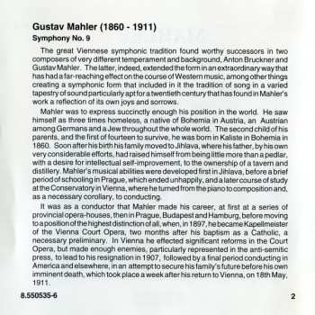 2CD Gustav Mahler: Symphony No. 9