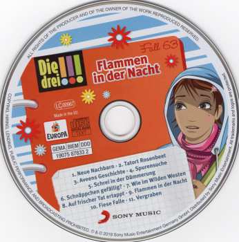 CD Maja Von Vogel: Die Drei !!!  Flammen In Der Nacht