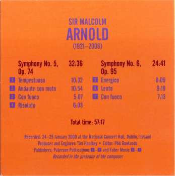 6CD/Dobozkészlet Malcolm Arnold: Complete Symphonies And Dances