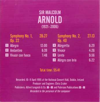 6CD/Dobozkészlet Malcolm Arnold: Complete Symphonies And Dances