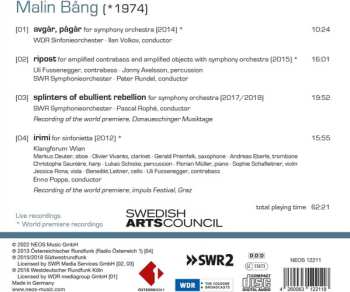 CD Malin Bång: Works for Orchestra