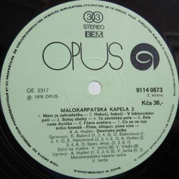 LP Malokarpatská Kapela: Malokarpatská Kapela 2