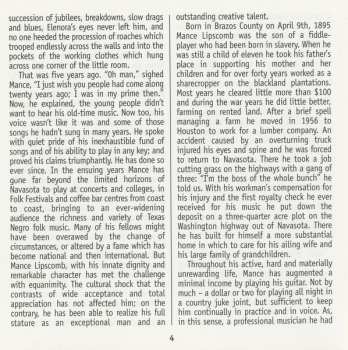 CD Mance Lipscomb: Live! At The Cabale: Texas Songster – Vol. 4