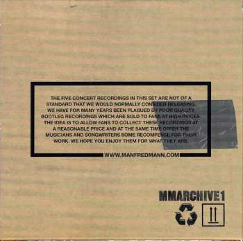 5CD/Dobozkészlet Manfred Mann's Earth Band: Bootleg Archives Volumes 1-5