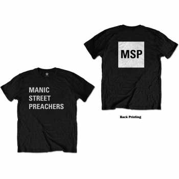Merch Manic Street Preachers: Tričko Block Logo Manic Street Preachers  S