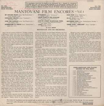 LP Mantovani And His Orchestra: Mantovani Film Encores Volume 1