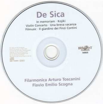 CD Flavio Scogna: A Life In Music (In Memoriam · Kojiki · Violin Concerto · Filmusic · Una Breve Vacanza · Il Giardino Del Finzi Contini)