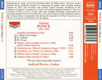 CD Manuel María Ponce Cuéllar: Guitar Music • 4