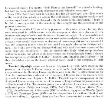 CD Manuela Wiesler: To Manuela (Icelandic Solo Flute Music Written For Manuela Wiesler by Þorkell Sigurbjörnsson, Atli Heimir Sveinsson, Leifur Þórarinsson, Hjálmar Helgi Ragnarsson and Magnús Blöndal Johansson)