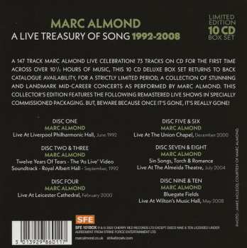 10CD/Dobozkészlet Marc Almond: A Live Treasury Of Song (1992-2008) LTD