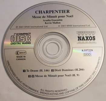 CD Marc Antoine Charpentier: Messe De Minuit Pour Noel / Te Deum
