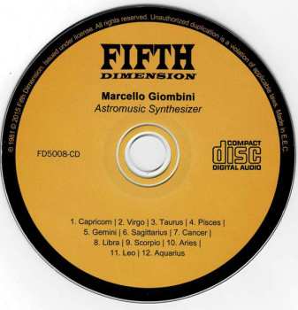 CD Marcello Giombini: Astromusic Synthesizer