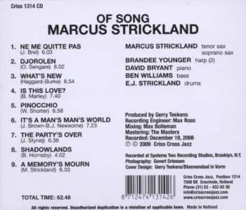 CD Marcus Strickland: Of Song