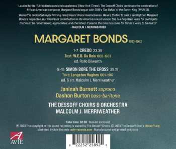 CD Dashon Burton: Margaret Bonds - Credo; Simon Bore the Cross