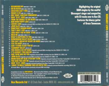CD Margaret Lewis: Reconsider Me - The RAM Singles & More Southern Gems
