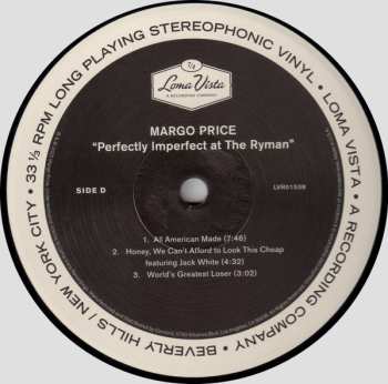2LP Margo Price: Perfectly Imperfect At The Ryman LTD