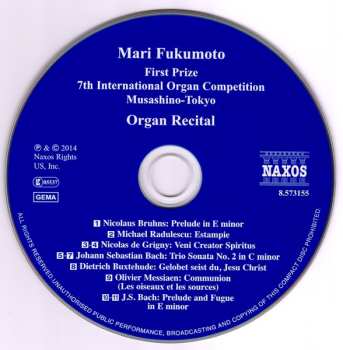 CD Mari Fukumoto: Organ Recital