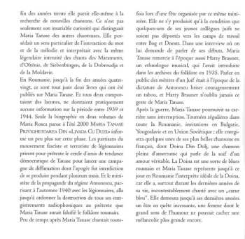 CD Maria Tănase: Malédiction D'Amour