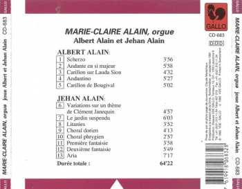 CD Marie-Claire Alain: Joue Albert Et Jehan Alain
