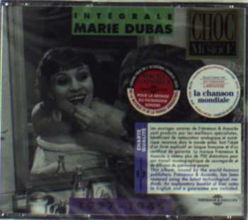 Album Marie Dubas: Intégrale Marie Dubas 1927-1945