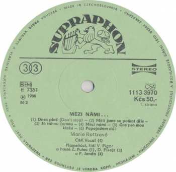 LP Marie Rottrová: Mezi Námi...