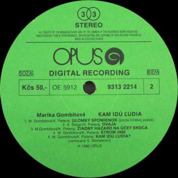 LP Marika Gombitová: Kam Idú Ľudia?