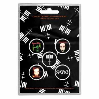 Merch Marilyn Manson: Kitűző készlet Cross Logo Marilyn Manson 
